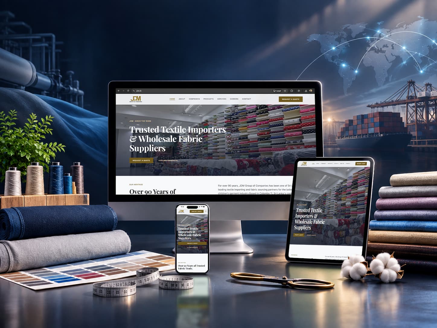 JDM Textiles Corporate Website